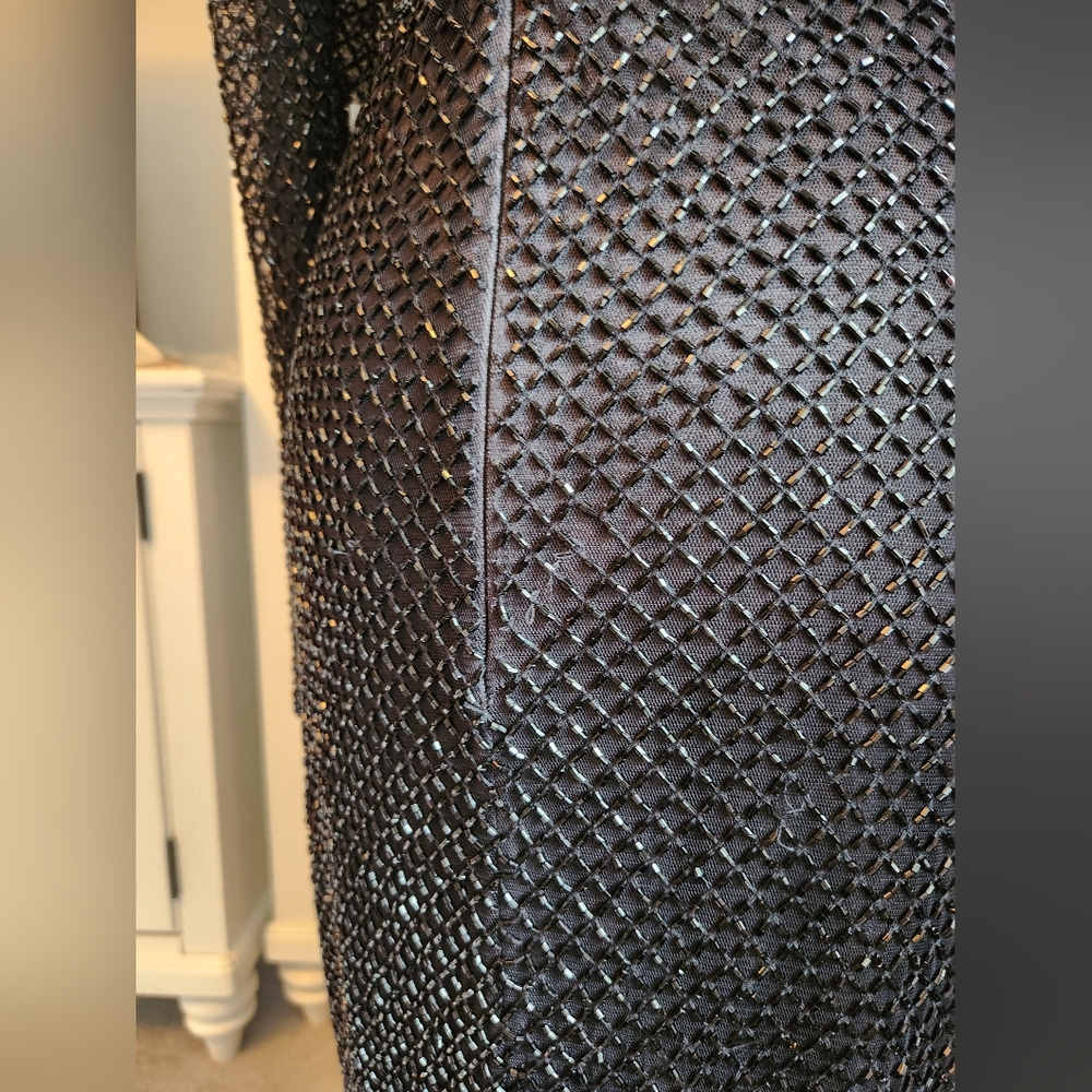 Mac Duggal Sparkling Black Midi Dress - Picture 9 of 9